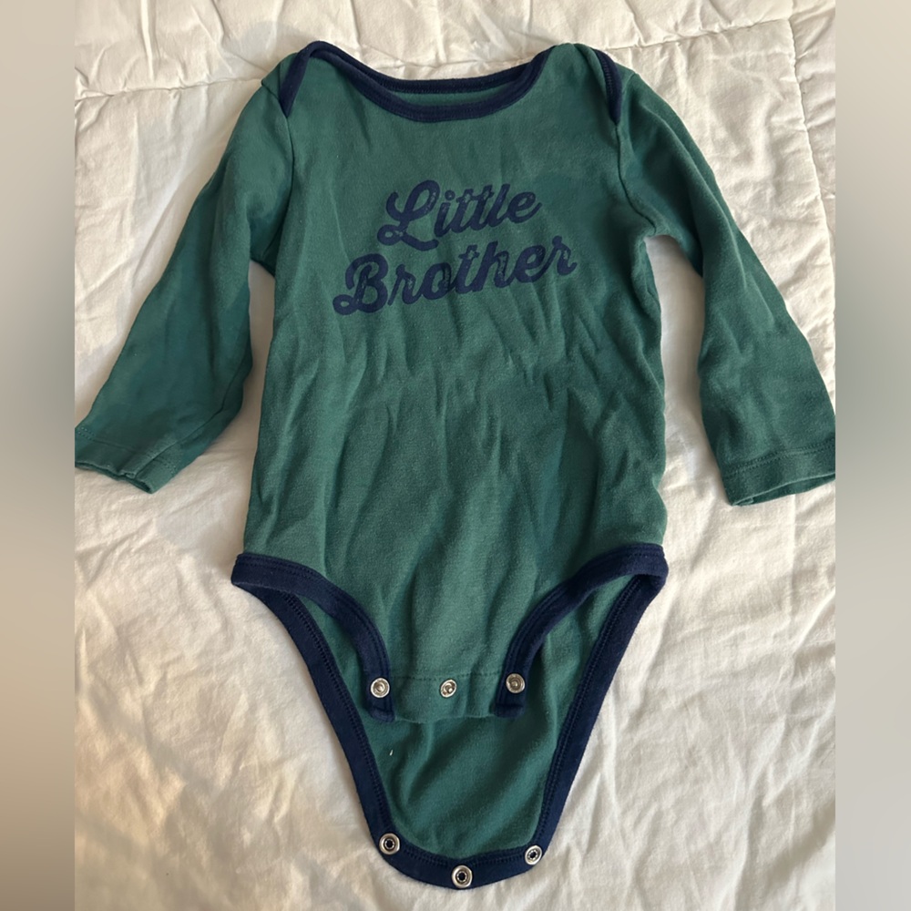 Carter's Teal and Navy Little Brother Bodysuit